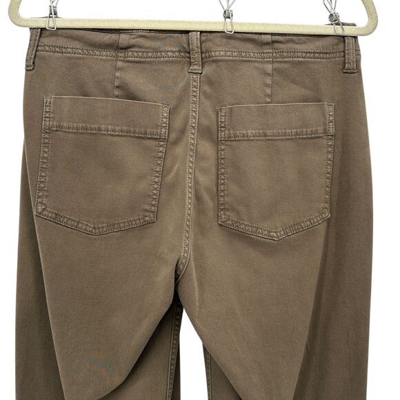 Liverpool Los Angeles Womens 8/29 Pants Joggers Button Fly High Rise Ankle Brown - Picture 5 of 7